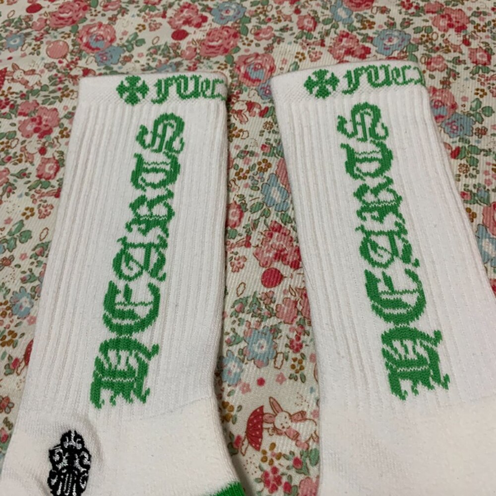 Chrome Hearts Green Lettering Socks - Picture 4 of 7